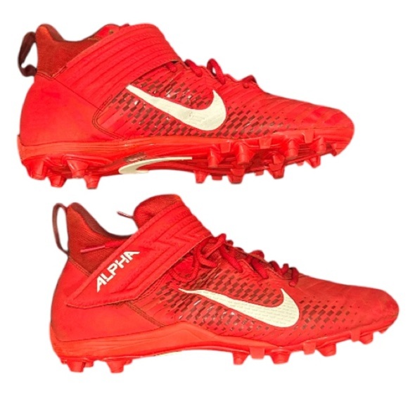 Preowned Men Red‎ Nike Alpha Football Cleats, size 11. - Picture 1 of 9